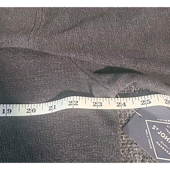 NWT St. John's Bay Men's 1/4 Zip Pullover Long Sleeve Charcoal Large - Picture 6 of 7